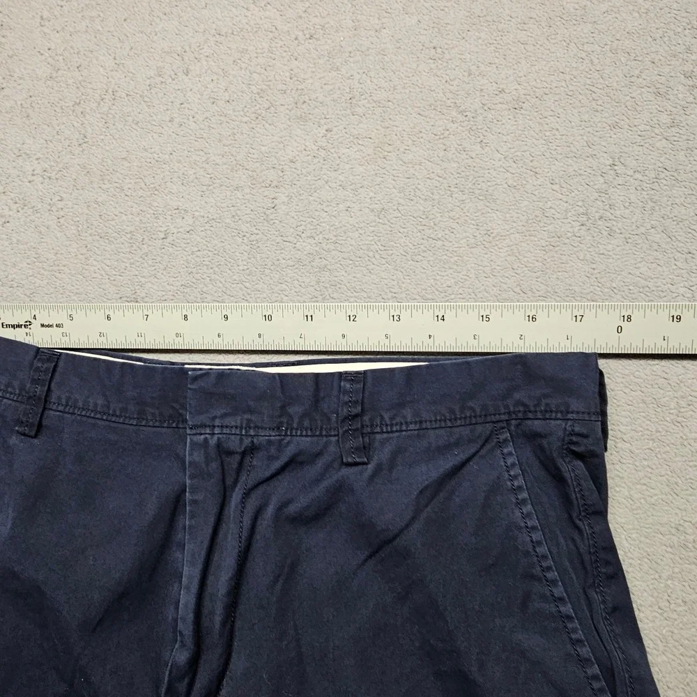 J.Crew Chino Shorts Men 35 Navy Regular Fit Flat Front Slash Pocket 10.5